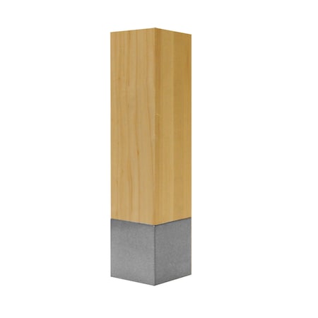 10 X 3 Contemporary Fusion Foot In Pine With Brushed Aluminum